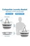 Collapsible 28L Laundry Basket with Handles,Foldable Plastic Clothes Hamper for Bathroom and Closet - 2