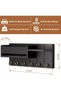 Wall Mounted Wooden Key Holder and Organizer,Entryway Decorative Rack with 6 Hooks - 2