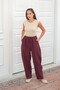 Muslin Trouser Suit Burgundy - 3