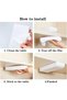 Under Table Hidden Drawer,Self-Adhesive Pencil Tray and Desk Storage Organizer,White,22x9x3.5cm - 2