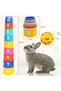 9-Piece Bunny Stacking Cups and Treat Ball Toy Set with Cleaning Brush,Food Dispenser for Rabbits - 3