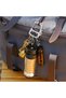 Stainless Steel Lucky Cat Keychain,Good Fortune Maneki-neko Keyring with Quick Release Hook Clip,Silver - 3