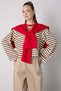 Women's Red Square Collar Scarf Shoulder Knitwear 32040 - 2