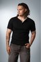 تي شيرت رجالي أسود من Crupt Essential Henley - 2