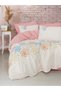 Puff Embroidered Double Duvet Cover Set Bellis Pink