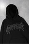 Rhinestones Silver Stone Corrupt Oversize Hoodie - 2