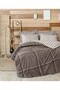 Warm Flannel Double Duvet Cover Set Caldo Brown