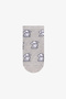 Gray Rose Little Puppy Cotton 3 Pairs of Booties Socks - 3
