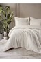 Plaid Ranforce Single Duvet Cover Set Cream