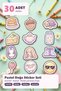 Mini Sweet Nature Animal Sticker Set 30 Pieces - Pastel Kawaii Laptop Notebook Phone Journal