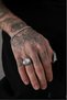 Silver Oval Men's Ring - 4