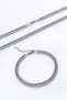 6mm Retro Steel Chain Necklace and Bracelet Set Ka1063Gm - 4