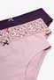 Soft Violet Shawl Patterned 3-Piece Hipster Panties - 5
