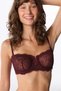 Burgundy Lace Underwire Bra - 3