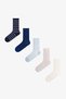 5 Pairs of Toeless Seamless Glittery Cotton Line Patterned Socks