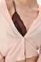 Brown Printed Micro Lace Triangle Bra - 4