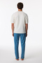 Men's Refined Striped Oversize Pants Short Sleeve Pajama Set - 6