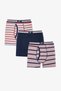 Men's Retro Checks Striped 3-Piece Boxer