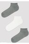 Men's Super 3-Piece Gray Booties Socks