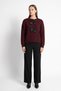 Bow Detailed Knitwear Cardigan T2613 - Bordo - 2