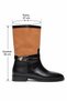 Women's Black Tan Suede Buckle Short Heel Boots Sernis - 2