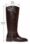 Women's Brown Trocley Belted Riding Boots Flat Sole Below the Knee - 2
