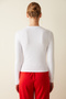 White Slogan Printed Long Sleeve Top - 4
