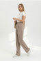 High Waist Elastic Wide Leg Palazzo Woven Women's Trousers - 6