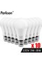 18W Warm White 10pcs LED Bulb Lamps E27 AC220V 240V Real Power LED Lamp 18W 15W 12W 9W 6W 3W Lampada