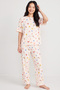 Patterned Cotton Knitted Pajama Set - 3