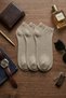 3-Piece Pistachio Green Men's Modal Seamless Stretchy Booties Socks - Premium - 3