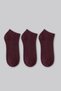 3-Piece Burgundy Men's Modal Seamless Flexible Booties Socks - Premium - 7