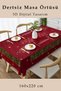 Christmas Tablecloth New Year's Eve - 5D Digital Design Special Woven Red - 3