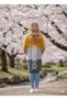 Girl's Hooded Long Knit Cardigan with Writing on the Back - 2