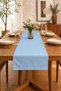 Premier Duck Linen, Baby Blue Square End Runner - 2