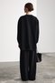 Ilva women's crew neck long sleeve button-down elegant black top and bottom set - 7