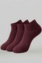 3-Piece Burgundy Men's Modal Seamless Flexible Booties Socks - Premium - 8
