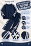 Girl's Double Stripe Ribbon Tracksuit Set 4-16 Years Old 12146 - 2
