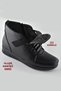 200-1 Orthopedic Black Mother Boots with Fur Inside Sole Women's Velcro Boots Shoes