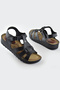 6001 Full Orthopedic Sole Daily Women's Sandals Slippers Black Sandals - 2
