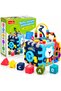 Baby Puzzle Polyhedron Activity Cube for Toddlers, Educational Sensory Learning Toy with Bead Maze, Shape Sorter, Rotating Gears and Interactive Panels - 5