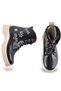 258 Orthopedic Lace-up Zippered Girls Black Children's Boots Shoes Furry Girls' Boots - 4