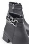 6597 Daily Zippered Women's Heeled Boots Shoes Black Classic Short Heeled Boots - 5