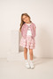 Baby Girl Leather Jacket and College Skirt Set - 3