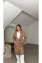 Oversized Glittery Lined Melton Coat - 7