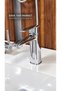 Pedra Bathroom Lavabo Sink Faucet and Dst19-3 Square Rain Shower System Set of 4 in Chrome - 5