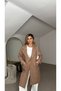 Oversized Glittery Lined Melton Coat - 2