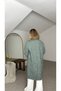 Oversized Glittery Lined Melton Coat - 4