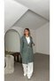 Oversized Glittery Lined Melton Coat - 5