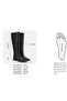 Large Size Black Leather Pointed Toe Zippered Short Thick Heeled Boots - 2
